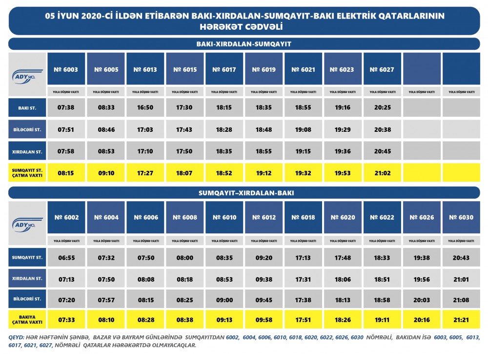 Bu xətt üzrə hərəkət edən qatarların sayı artırıldı - FOTO